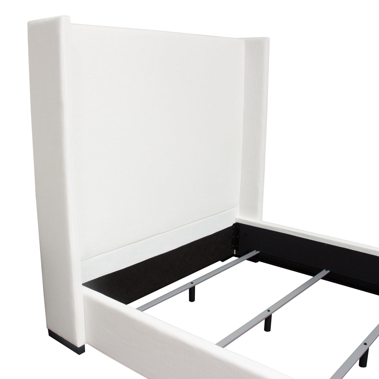 Contemporary White Linen Bedframe