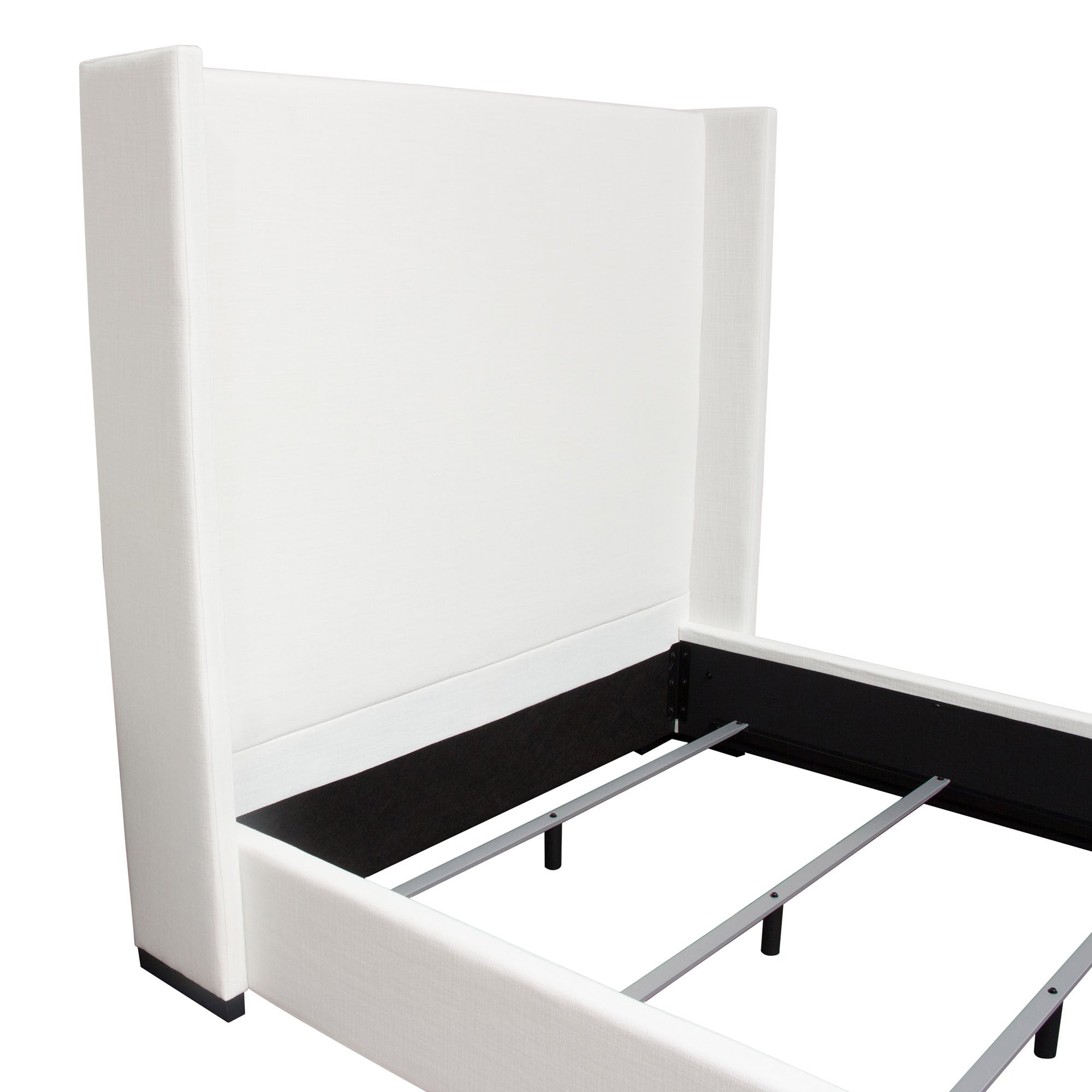 Contemporary White Linen Bedframe