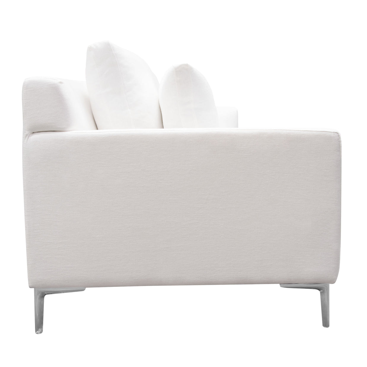 Contemporary White Linen Sofa