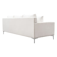 Contemporary White Linen Sofa