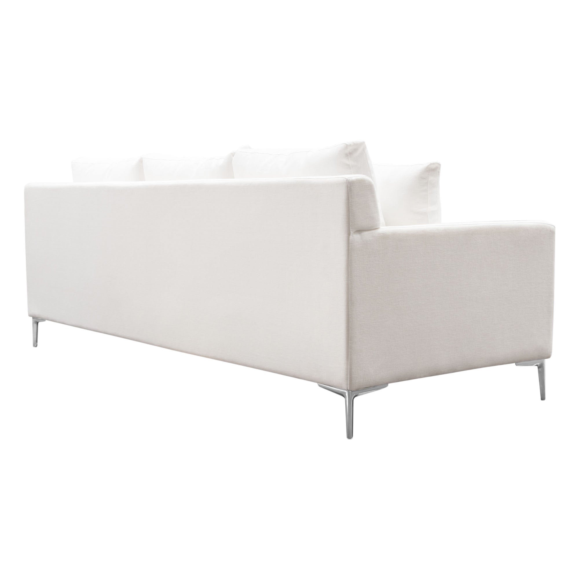 Contemporary White Linen Sofa