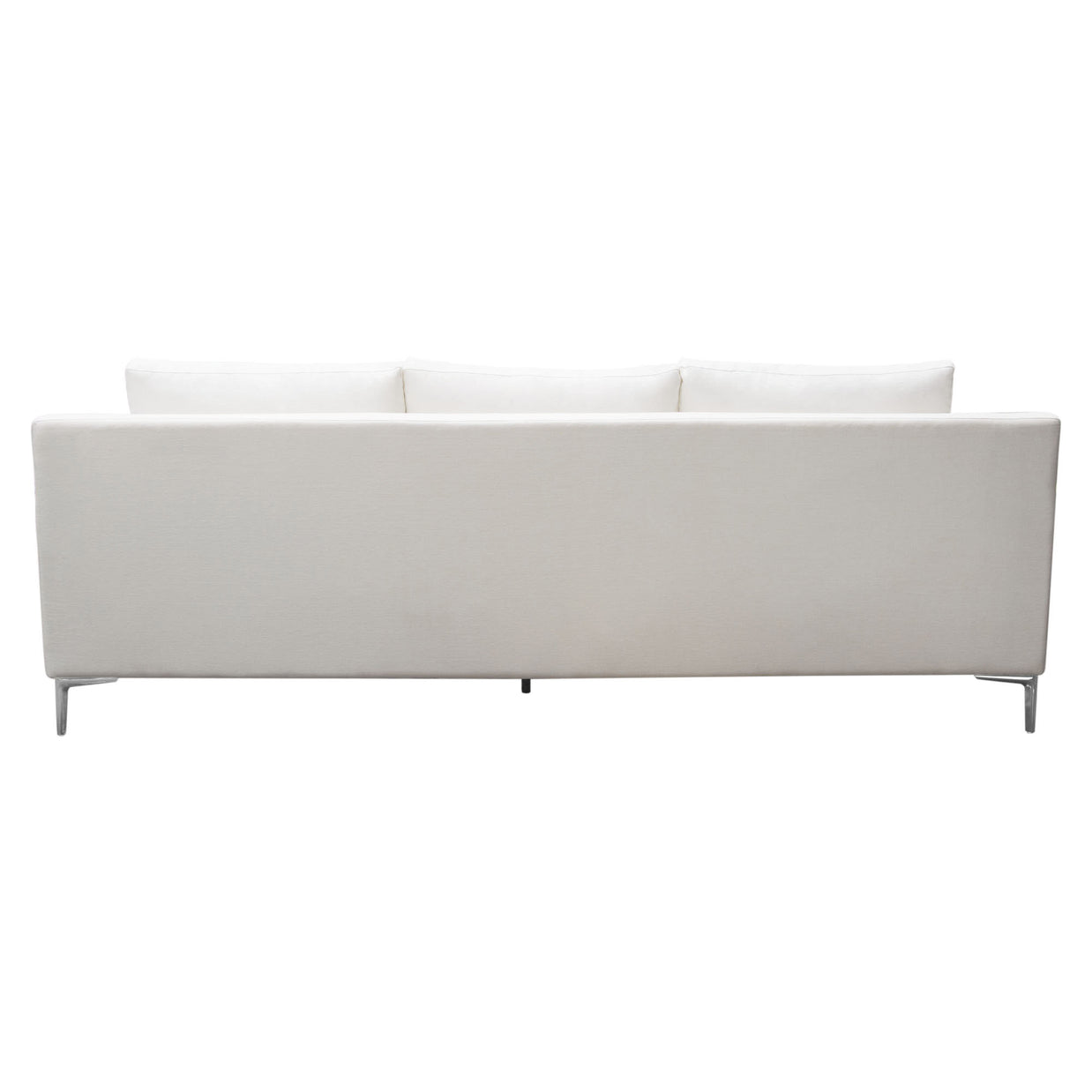 Contemporary White Linen Sofa