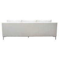 Contemporary White Linen Sofa
