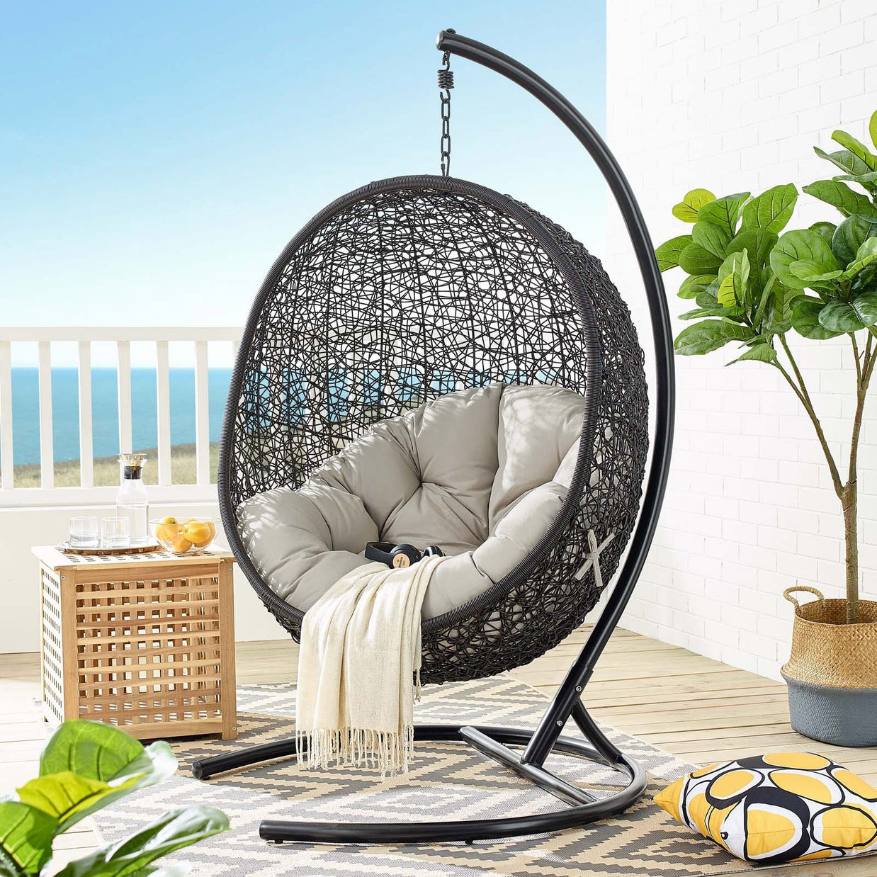 Rattan Swing Lounge Chair