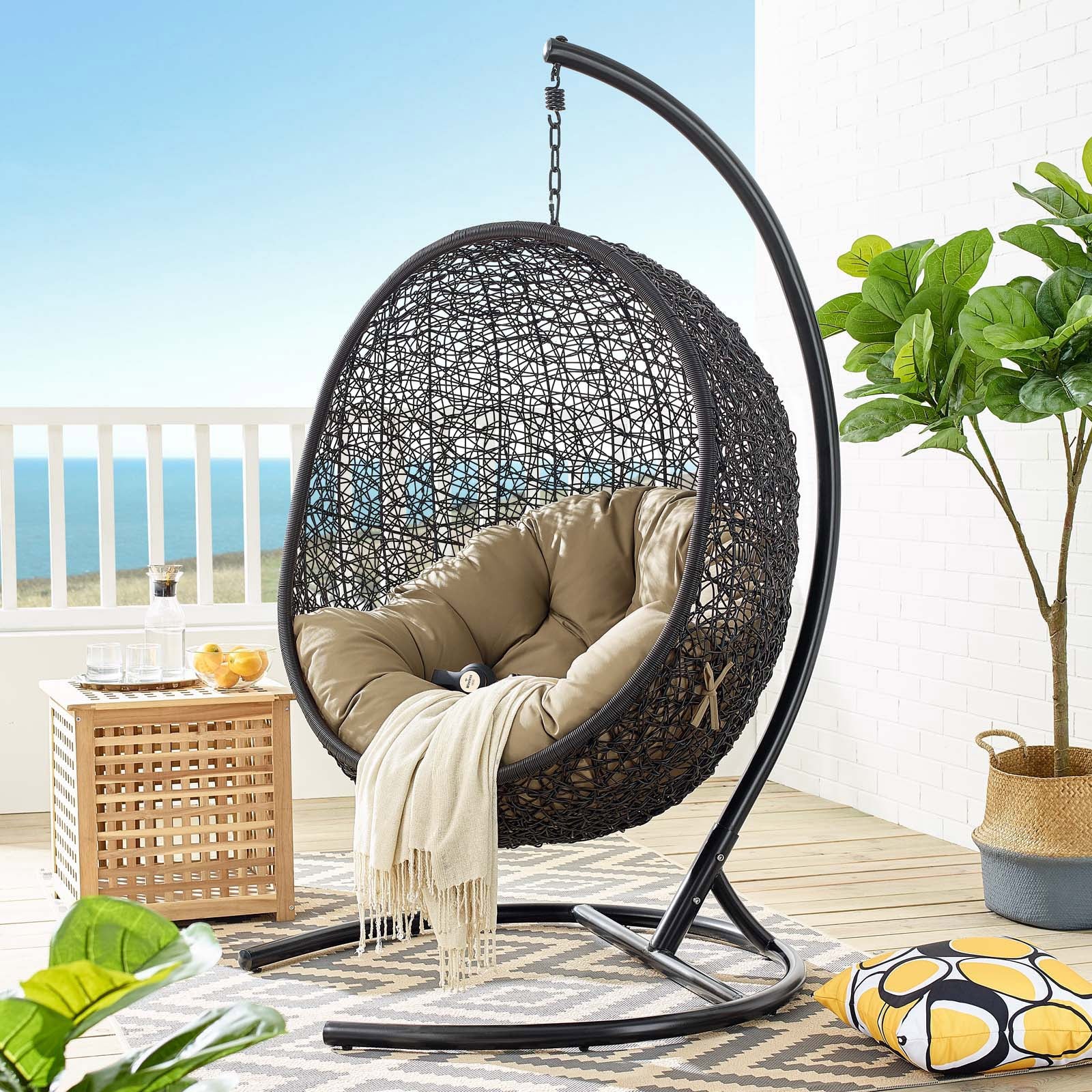 Rattan Swing Lounge Chair