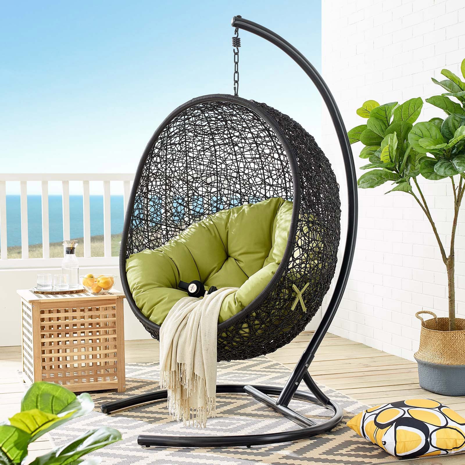 Rattan Swing Lounge Chair