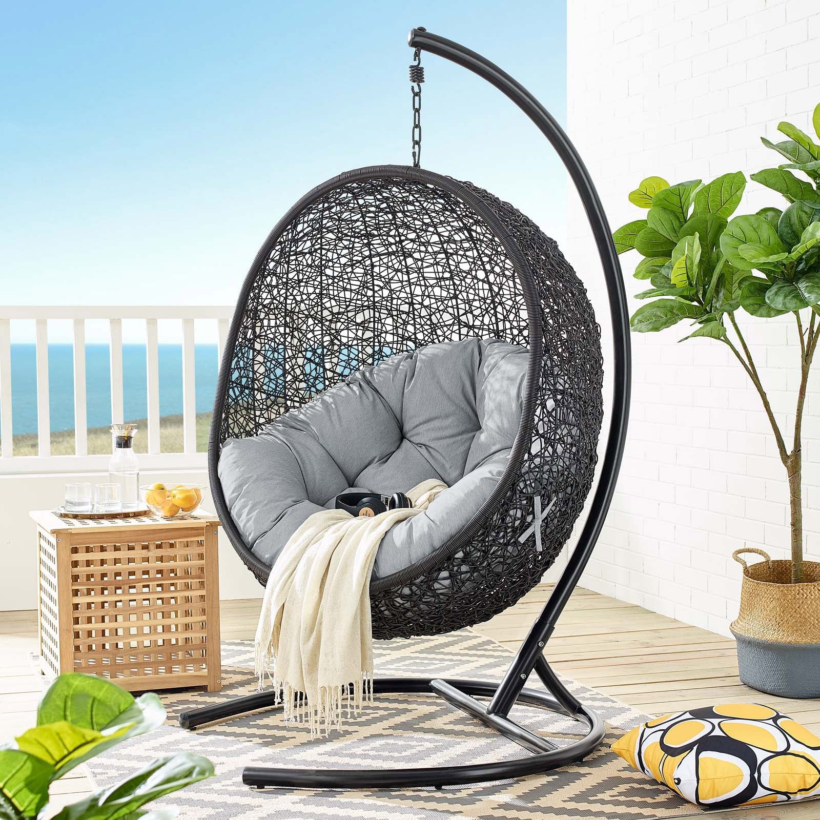Rattan Swing Lounge Chair