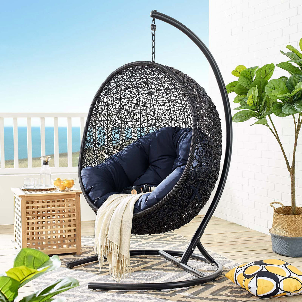 Rattan Swing Lounge Chair