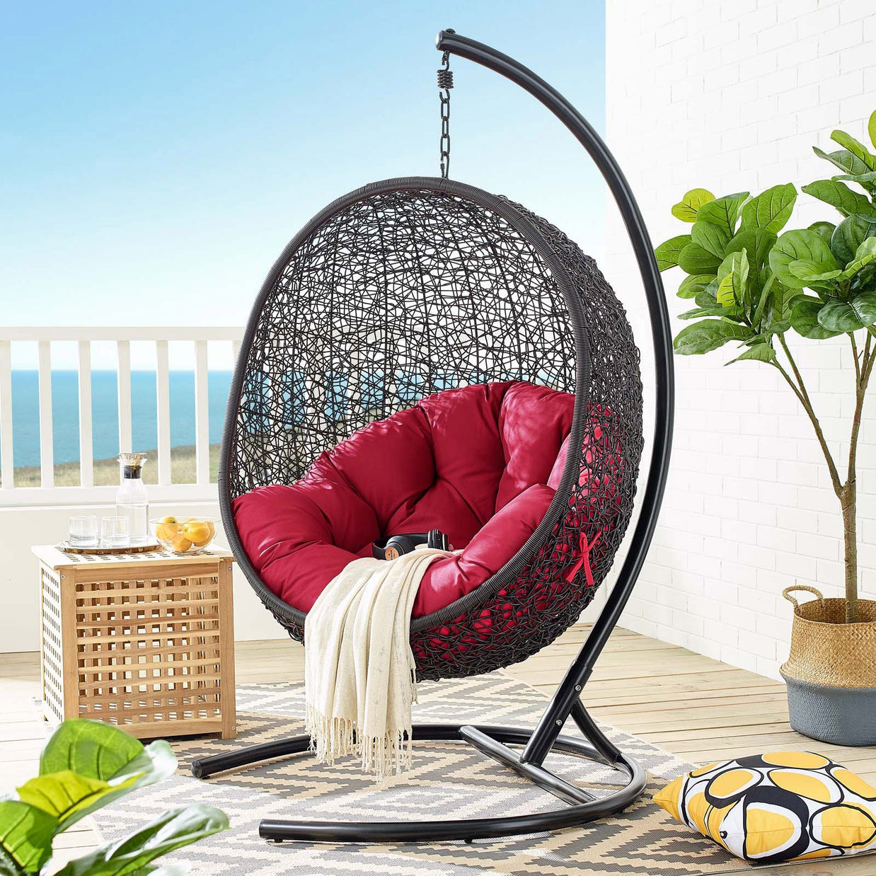 Rattan Swing Lounge Chair