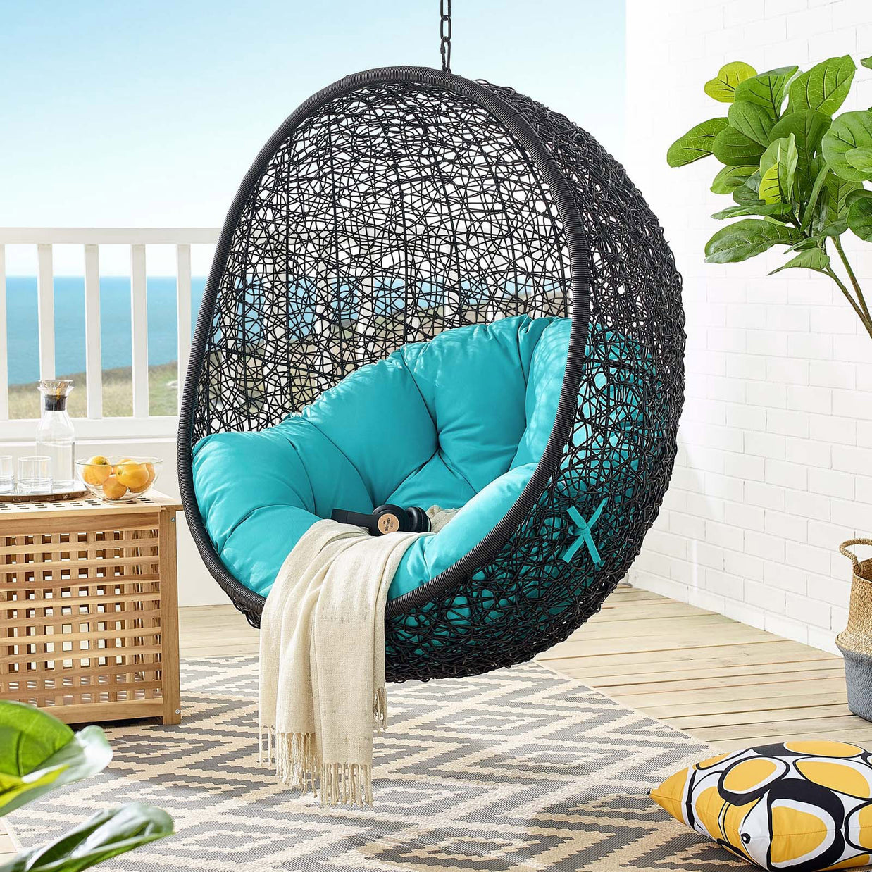 Rattan Swing Lounge Chair