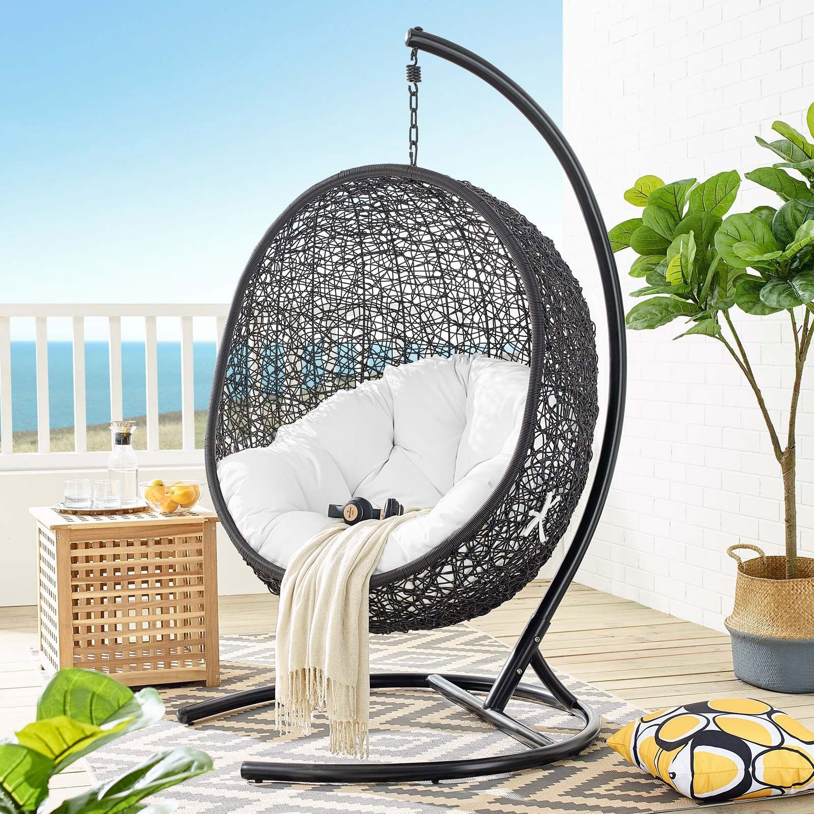 Rattan Swing Lounge Chair