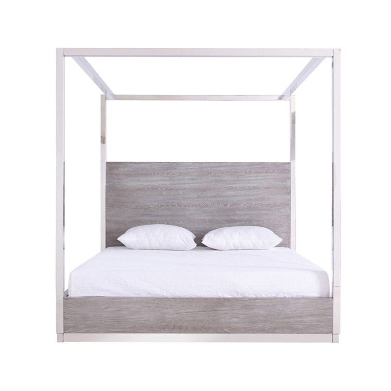 King Stainless Steel Canopy Bed Frame
