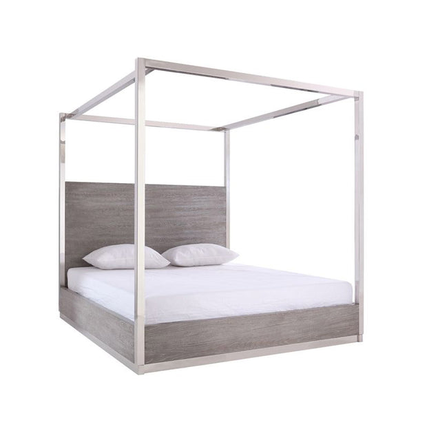 King Stainless Steel Canopy Bed Frame