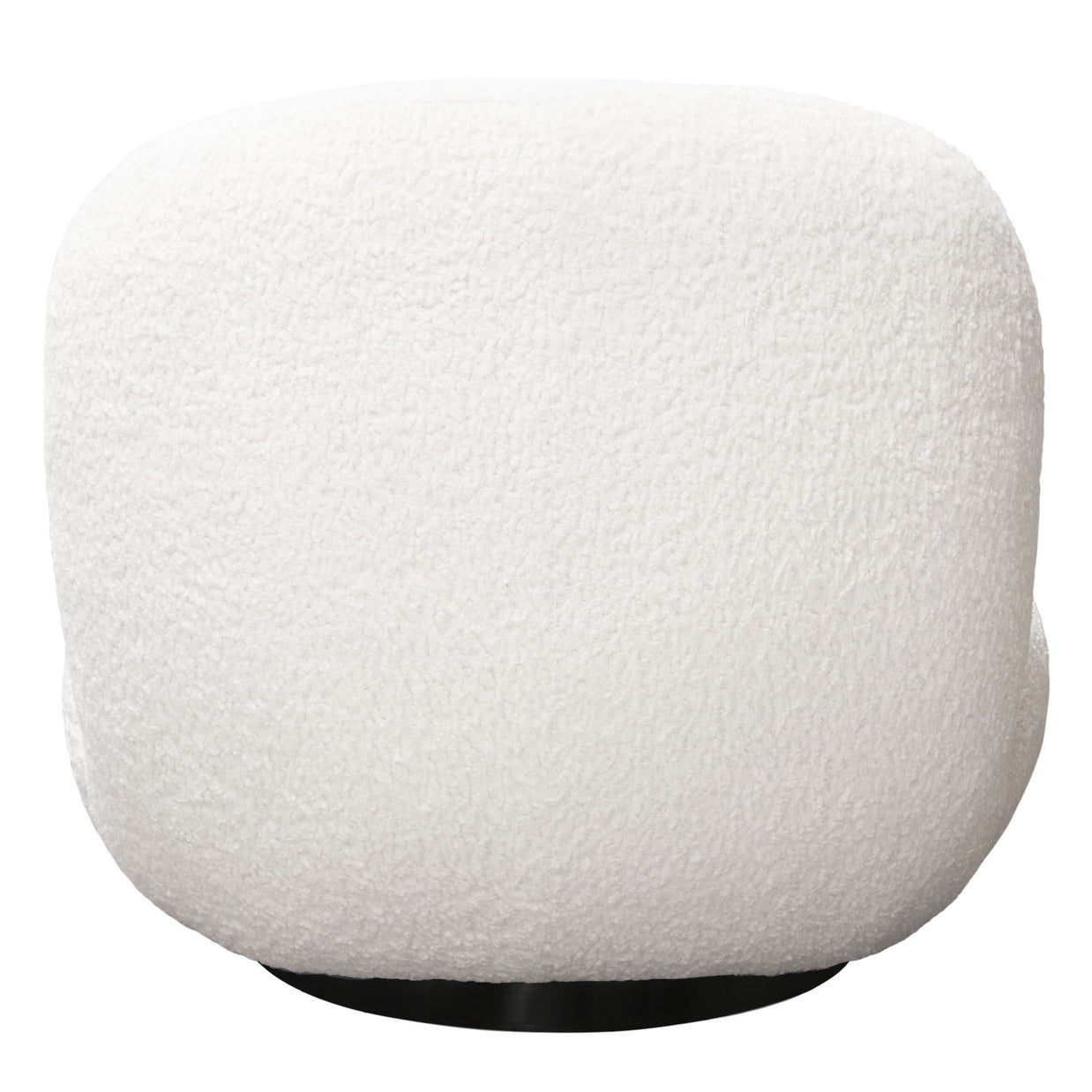 White Faux Sheepskin Swivel Chair