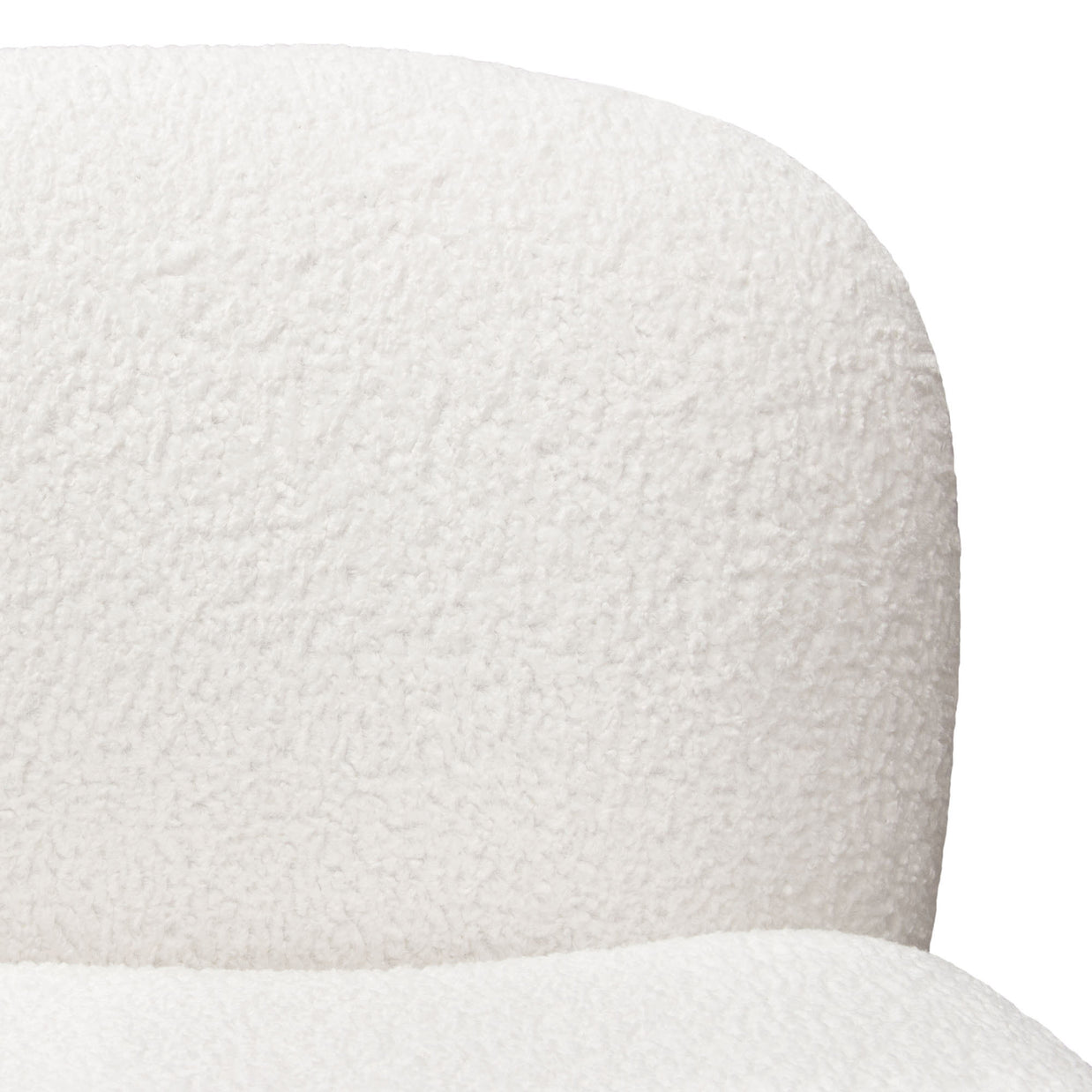 White Faux Sheepskin Swivel Chair
