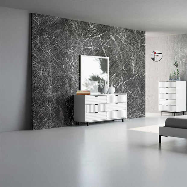 Contemporary White matte Dresser