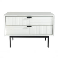 Contemporary White matte Nightstand