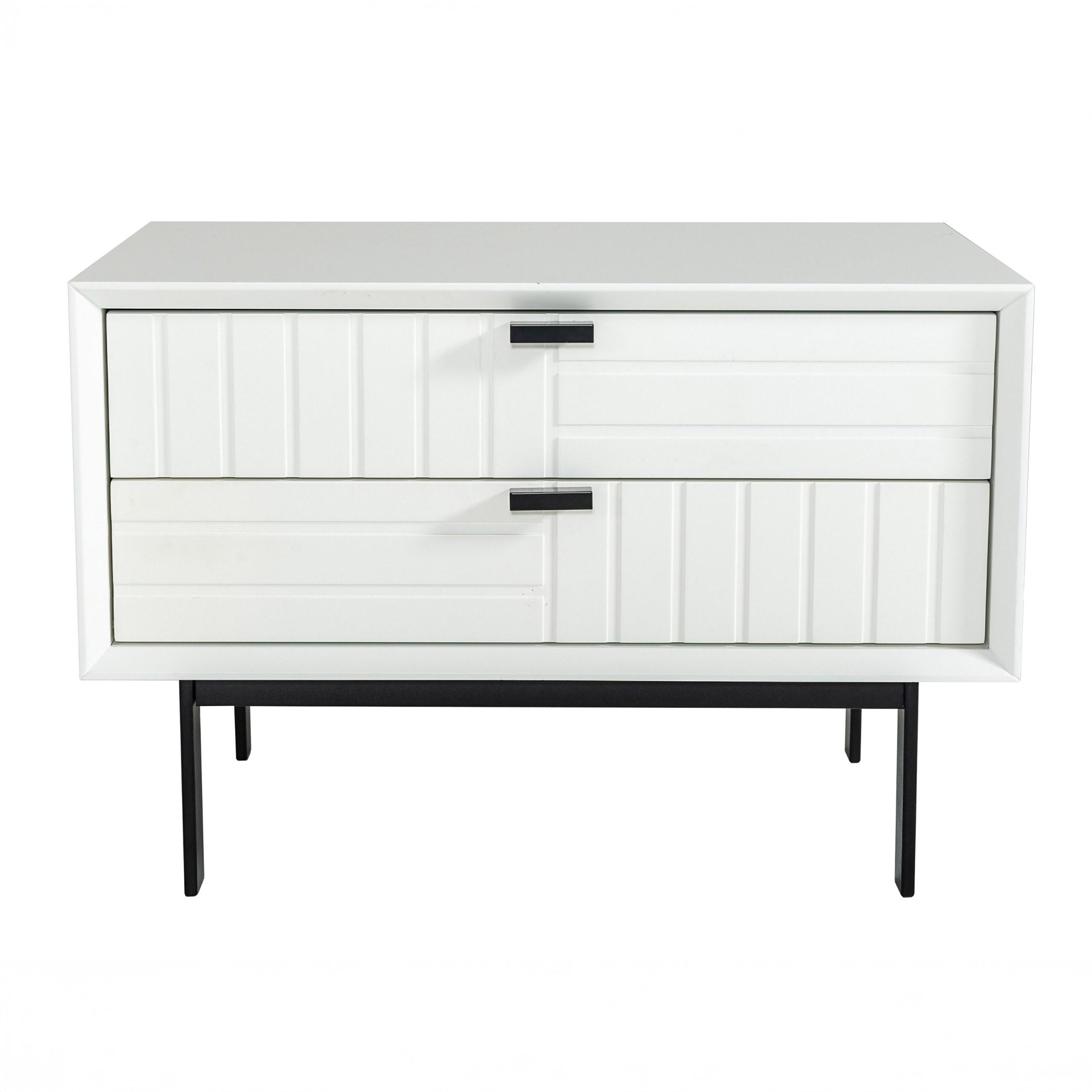 Contemporary White matte Nightstand