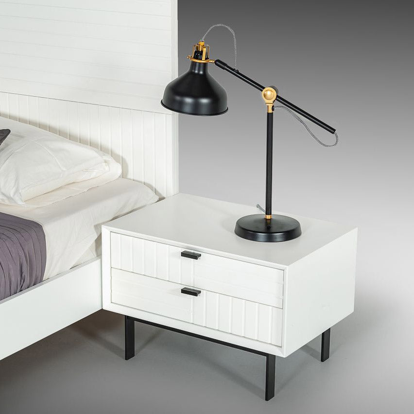 Contemporary White matte Nightstand