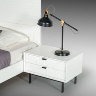 Contemporary White matte Nightstand