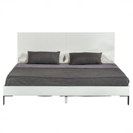 Contemporary White Matte Bed Frame