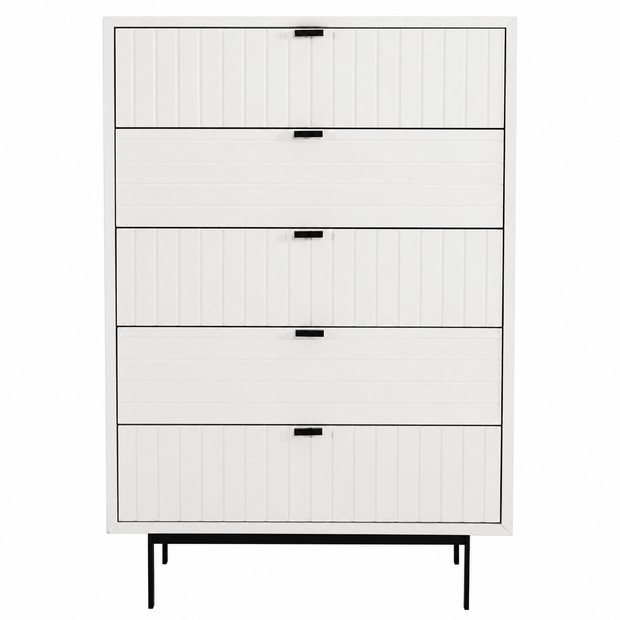 Contemporary White Matte Chest of Drawers