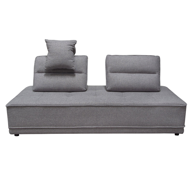 Tufted Gray Lounger