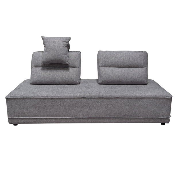 Tufted Gray Lounger