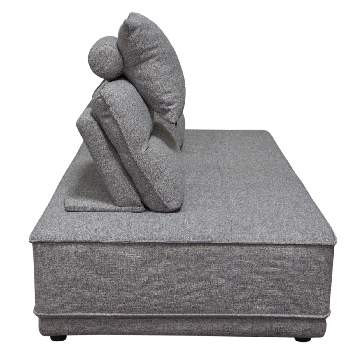 Tufted Gray Lounger