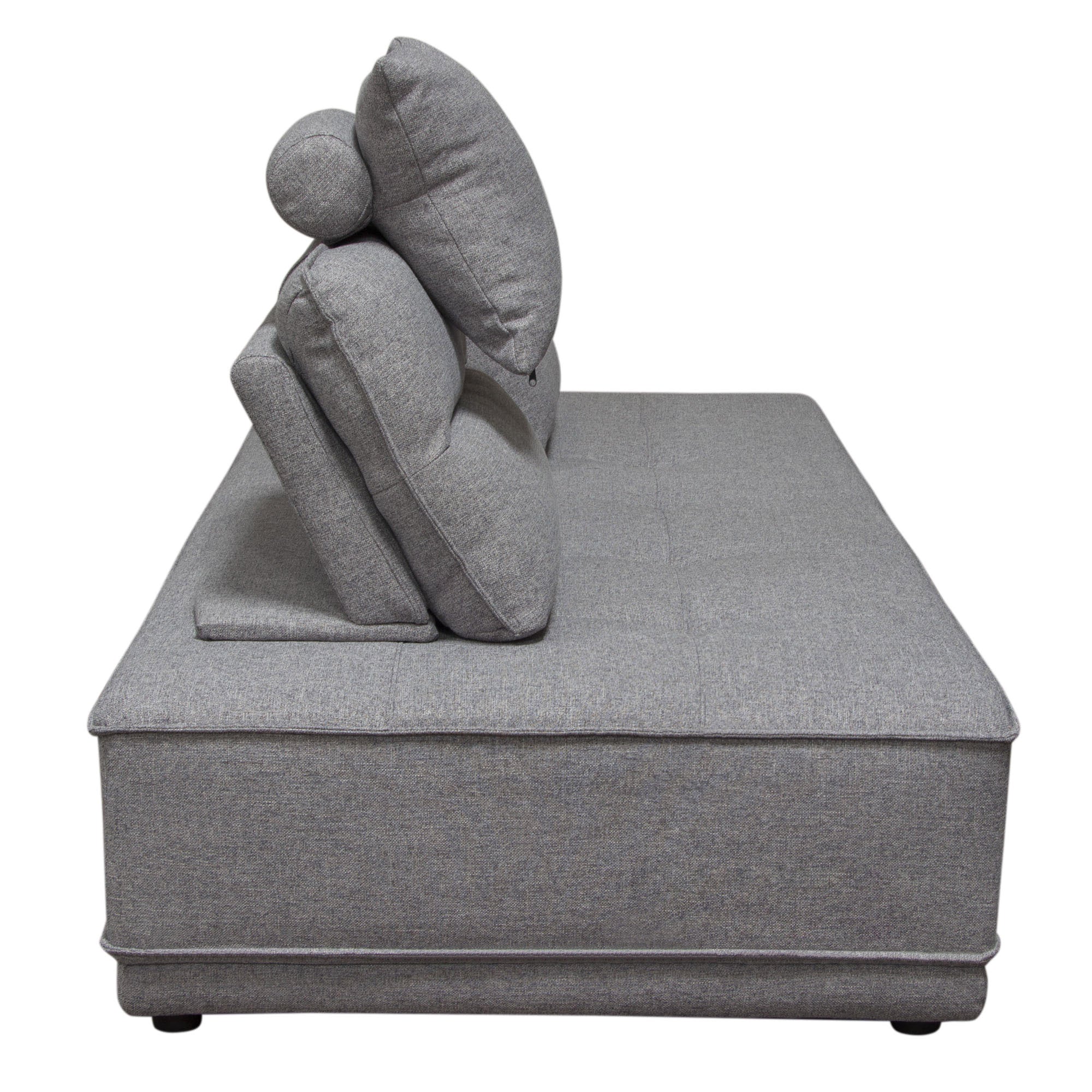 Tufted Gray Lounger
