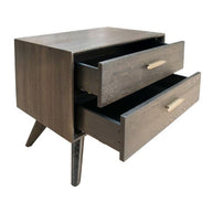 Dark Oak Mid-Century Nightstand