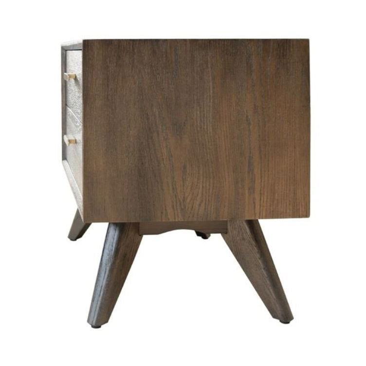 Dark Oak Mid-Century Nightstand