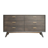 Dark Oak Mid-Century Dresser