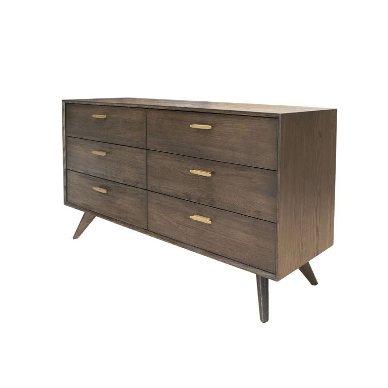 Dark Oak Mid-Century Dresser