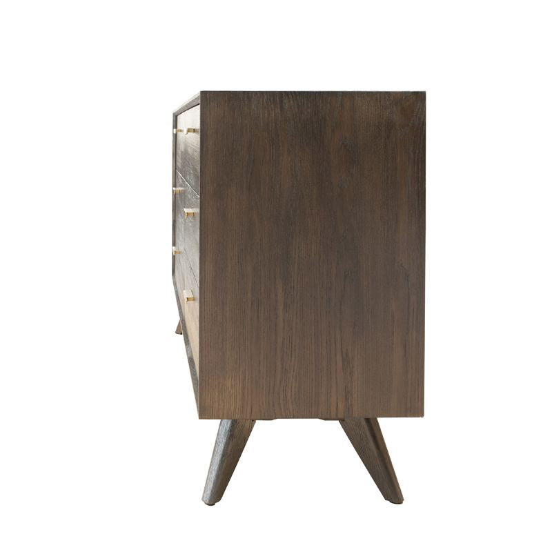 Dark Oak Mid-Century Dresser
