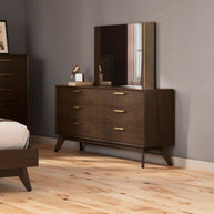 Dark Oak Mid-Century Dresser