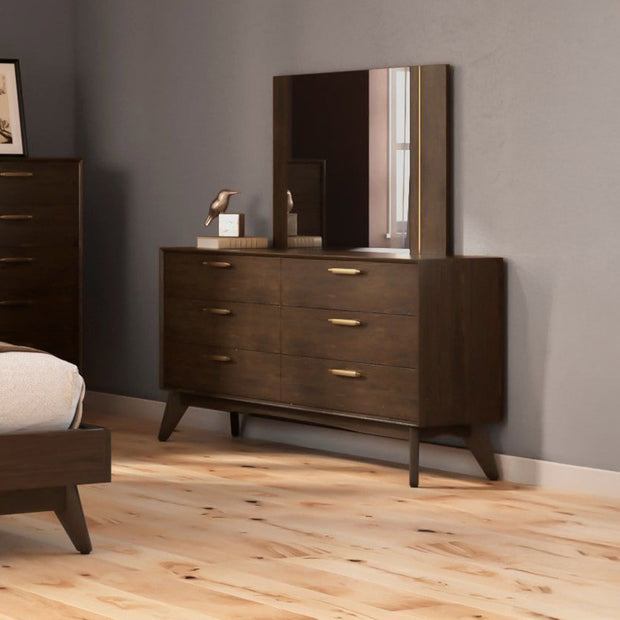 Dark Oak Mid-Century Dresser