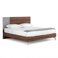 Faux Concrete Mid-Century Bed frame