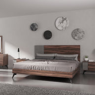Faux Concrete Mid-Century Bed frame