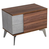 Faux Concrete Mid-Century Nightstand