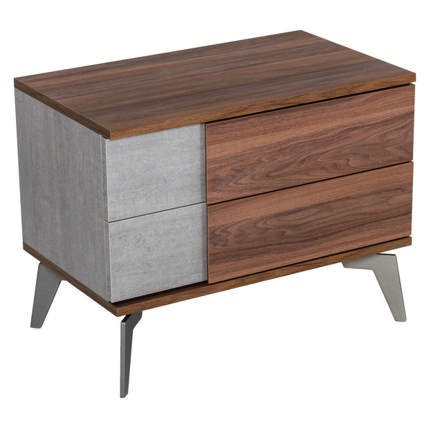 Faux Concrete Mid-Century Nightstand
