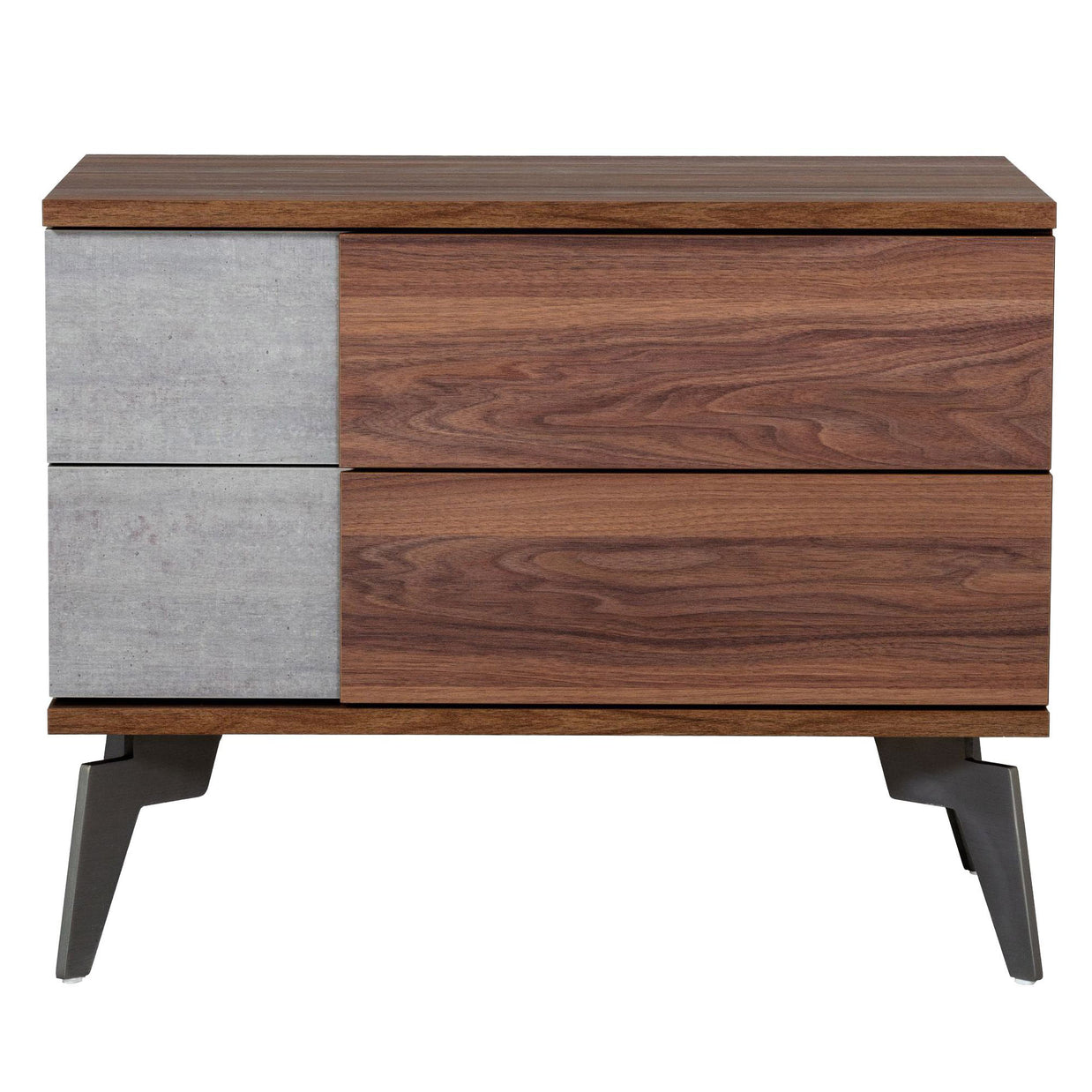 Faux Concrete Mid-Century Nightstand