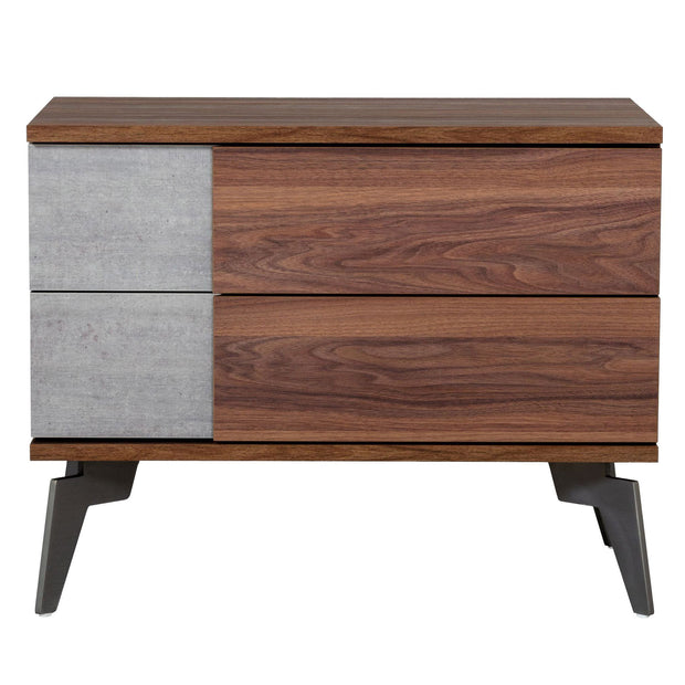 Faux Concrete Mid-Century Nightstand