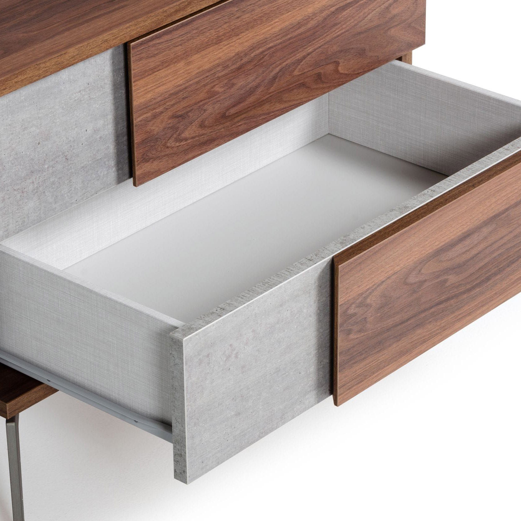 Faux Concrete Mid-Century Nightstand