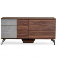 Faux Concrete Mid-Century Dresser