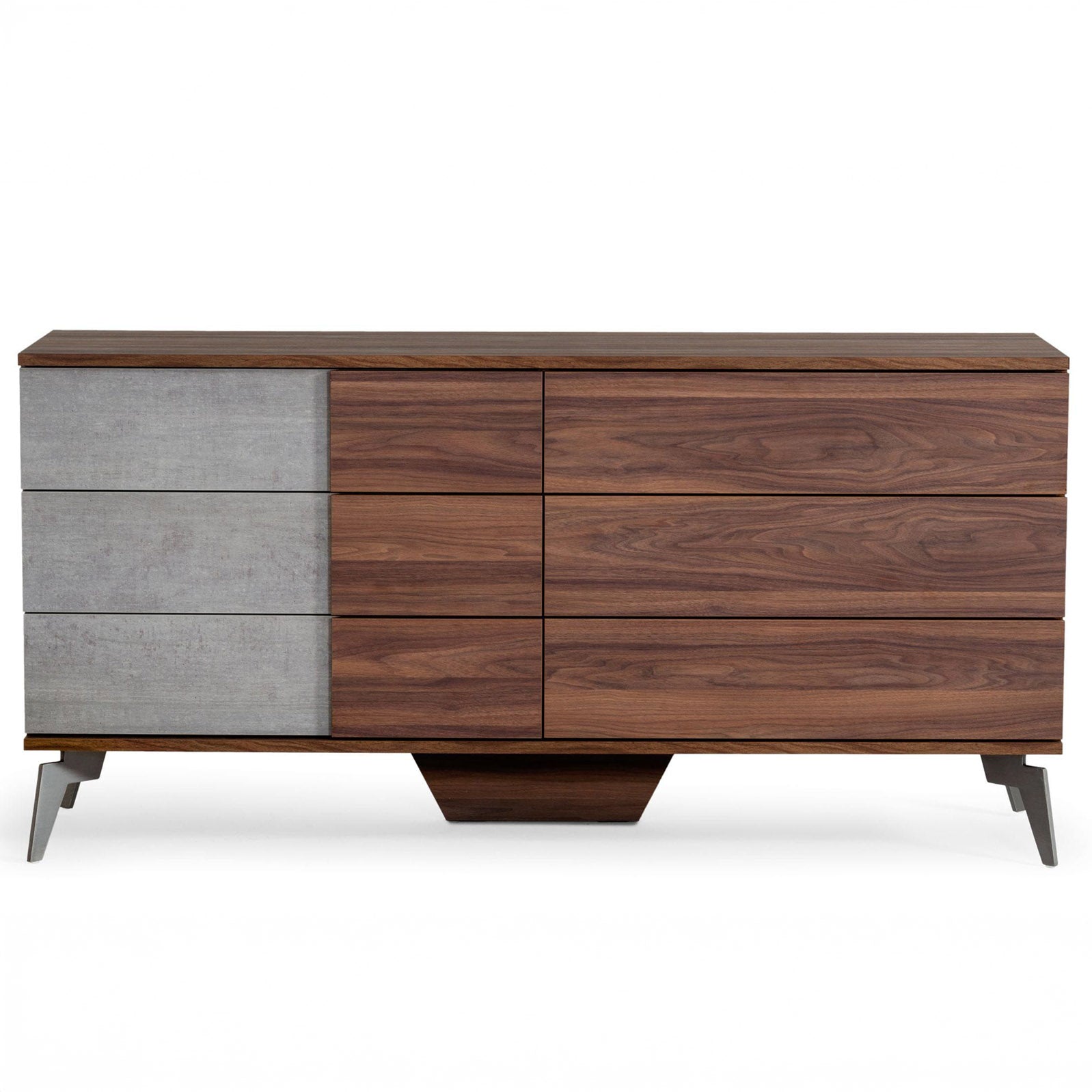 Faux Concrete Mid-Century Dresser