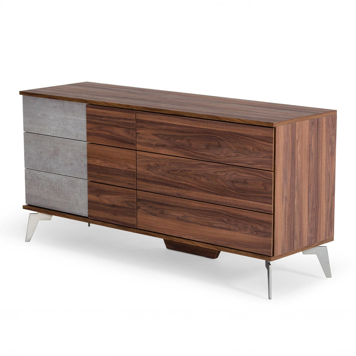 Faux Concrete Mid-Century Dresser