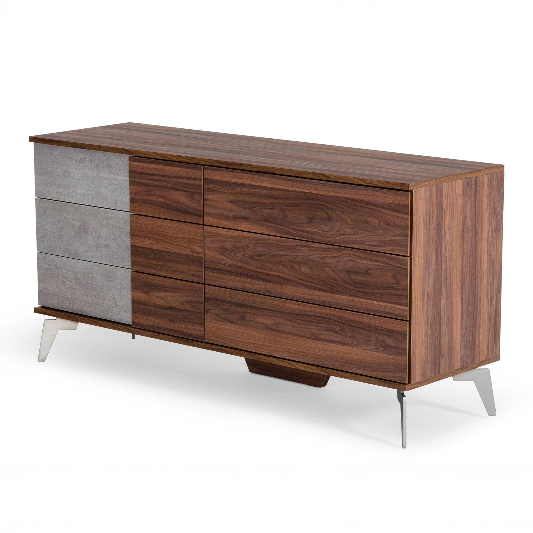 Faux Concrete Mid-Century Dresser