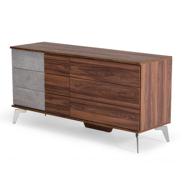 Faux Concrete Mid-Century Dresser