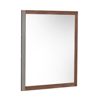 Faux Concrete & Walnut Dresser Mirror